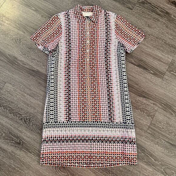 J. Crew Women's Multicolor Geometric Print Silk Dress - Picture 1 of 9